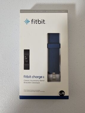Fitbit Charge 2 Silicone Replacement Band Blue L/G MPN 660-0838-01